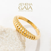 Greek-jewelry promise ring in 14k gold