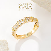 Greek-jewelry promise ring in 14k gold