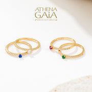 Greek-jewelry promise ring in 14k gold