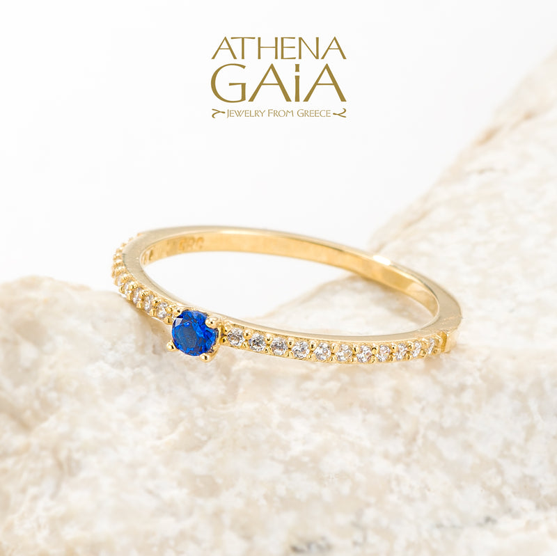 Run Ring - 14k Gold Ring - Stackable Ring