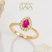 Greek-jewelry promise ring in 14k gold