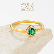 Greek-jewelry promise ring in 14k gold