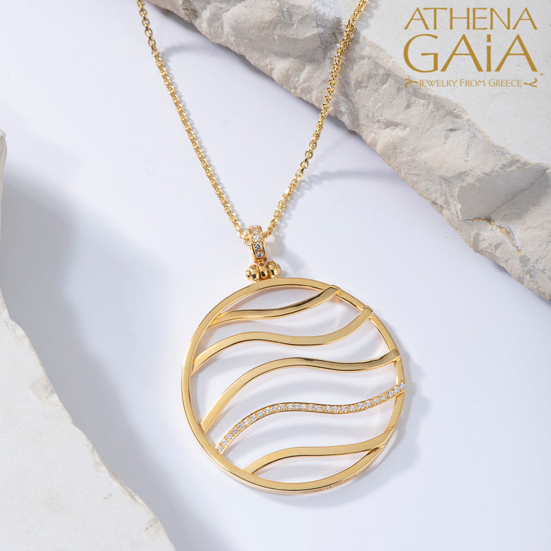 Four Seasons Summer Pendant Necklace - 18k Gold Necklace