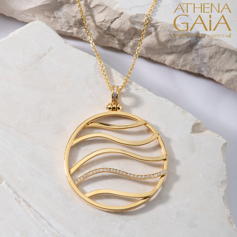 Four Seasons Summer Pendant Necklace - 18k Gold Necklace