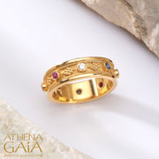 Greek-jewelry promise ring in 18k gold