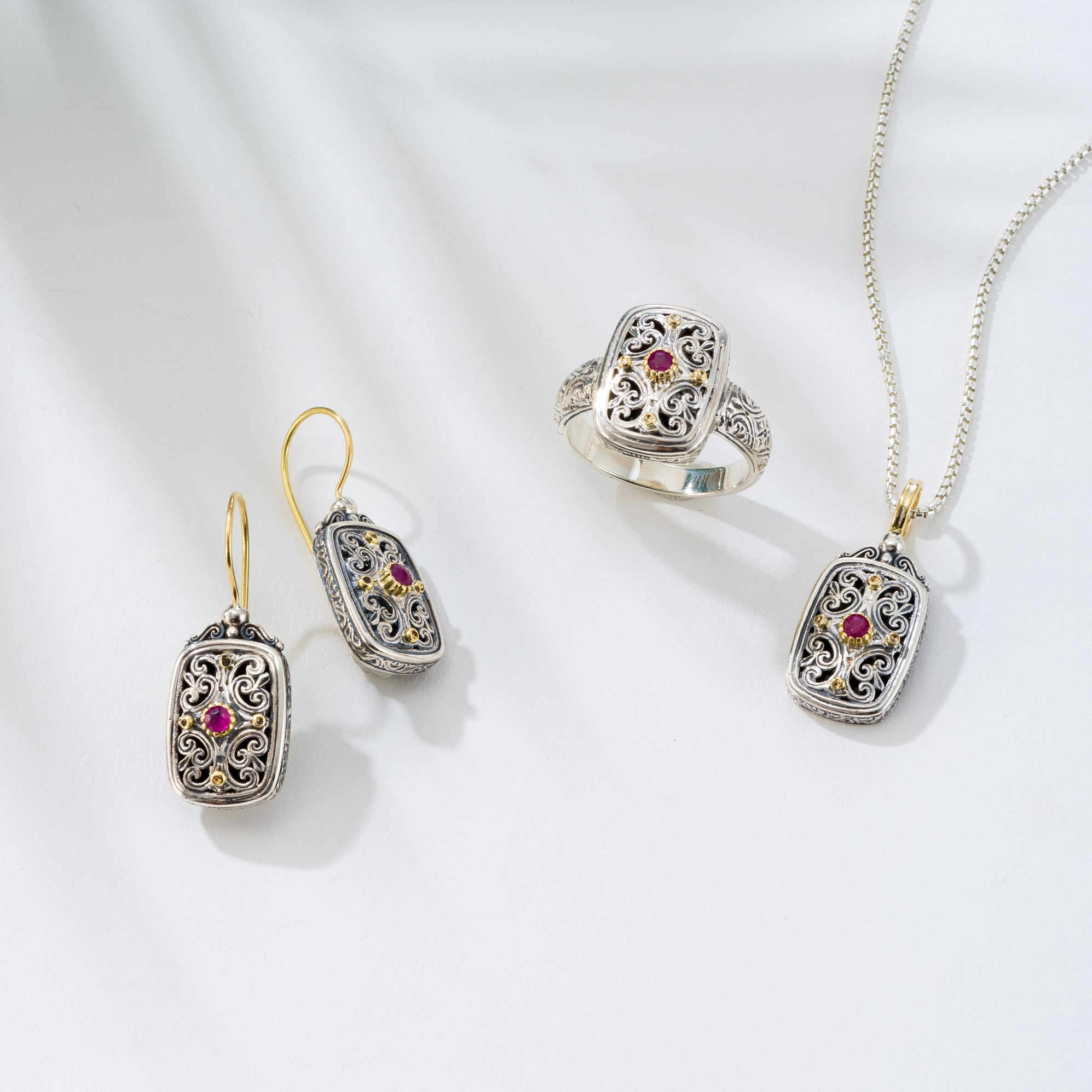 Mediterranean Ruby Tablet Pendant by Gerochristo — Athena Gaia