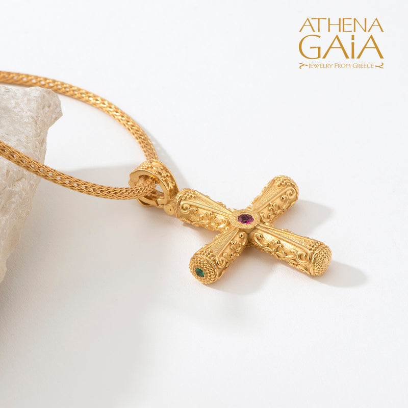 Orthodox Cross (Large) - 18k Gold - Byzantine Cross