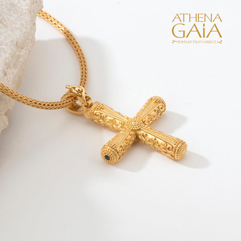 Orthodox Cross (Large) - 18k Gold - Byzantine Cross