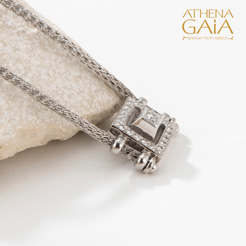 Shadow and Light Symmetry Fall Necklace - 18k Gold Necklace