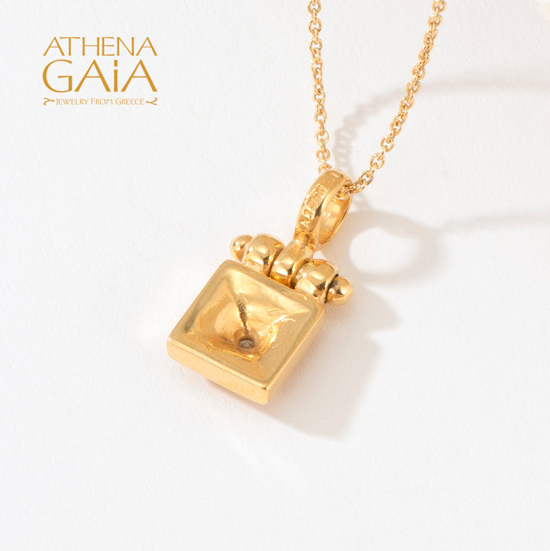 Shadow And Light Symmetry Pendant - 18k Gold Pendant