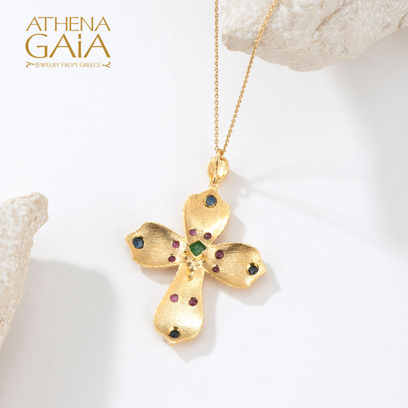 Regal Cross - 18k Gold - Flared Byzantine Cross