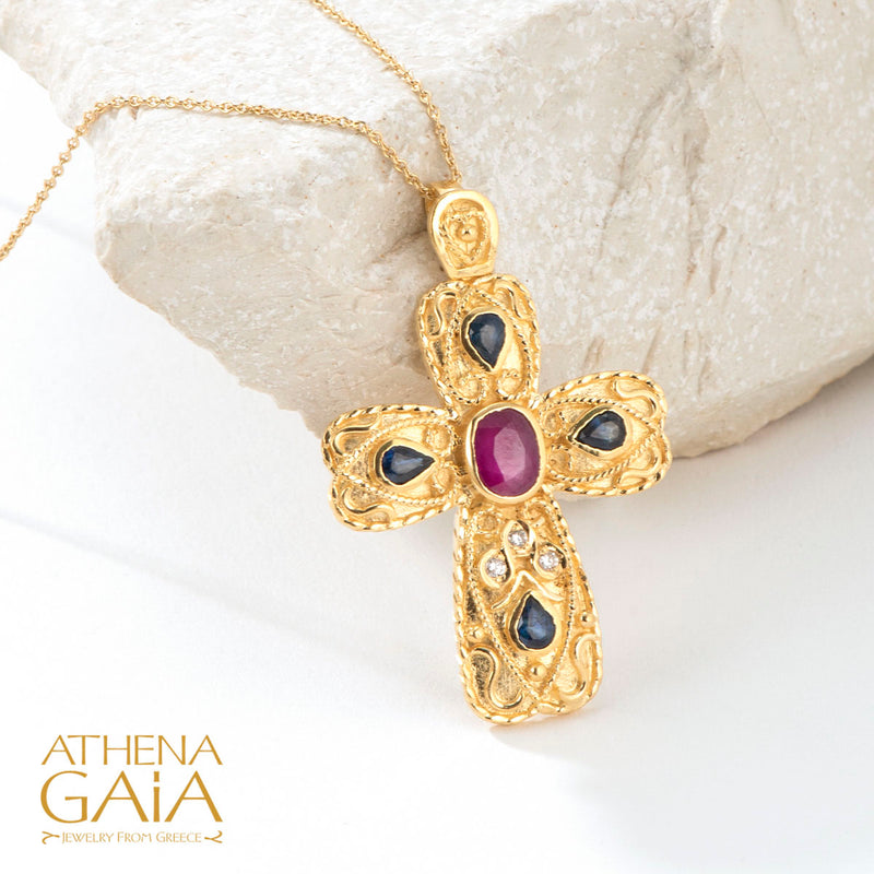 Byzantine Cross, Greek Jewelry