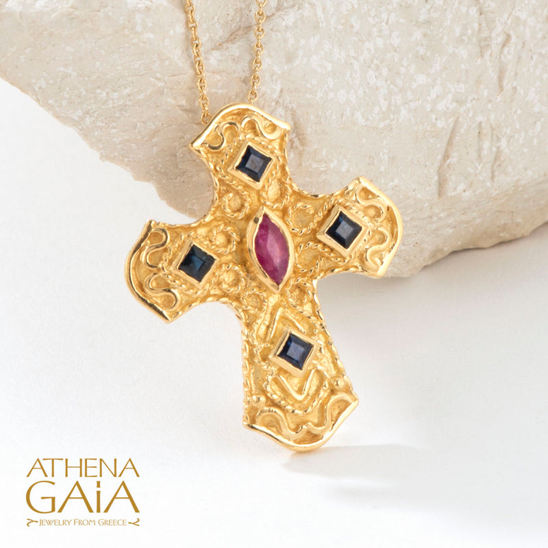 Byzantine Cross, Greek Jewelry