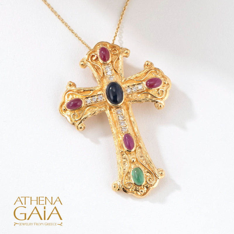 Byzantine Cross, Greek Jewelry
