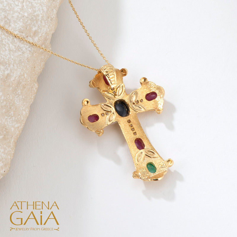 Imperial Flared Cross - 18k Gold - Latin Byzantine Cross
