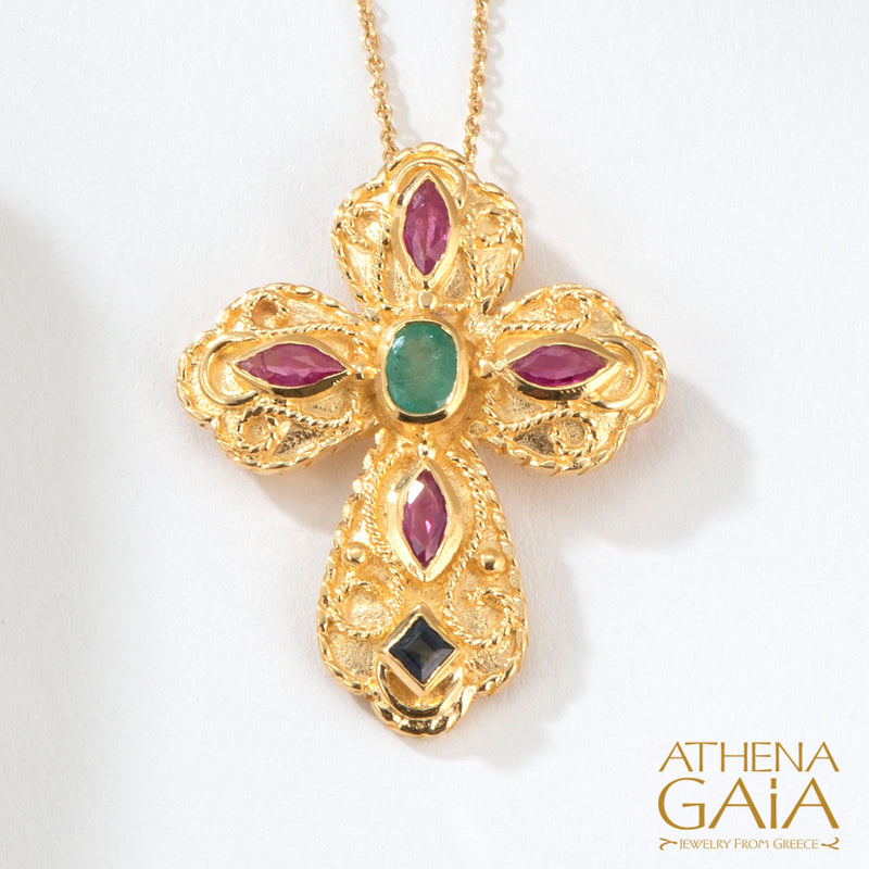 Byzantine Cross, Greek Jewelry