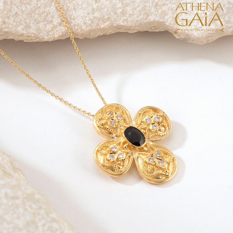 Imperial Pomme Cross - 18k Gold - Byzantine Cross