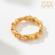 Greek-jewelry promise ring in 18k gold