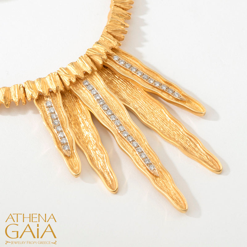 Veiled Earth Scripts "Stalactites" Necklace - 18k Gold Necklace