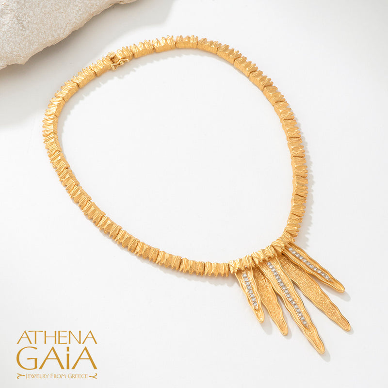 Veiled Earth Scripts "Stalactites" Necklace - 18k Gold Necklace