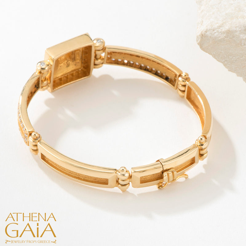 Shadow and Light Double Row Diamond Bracelet