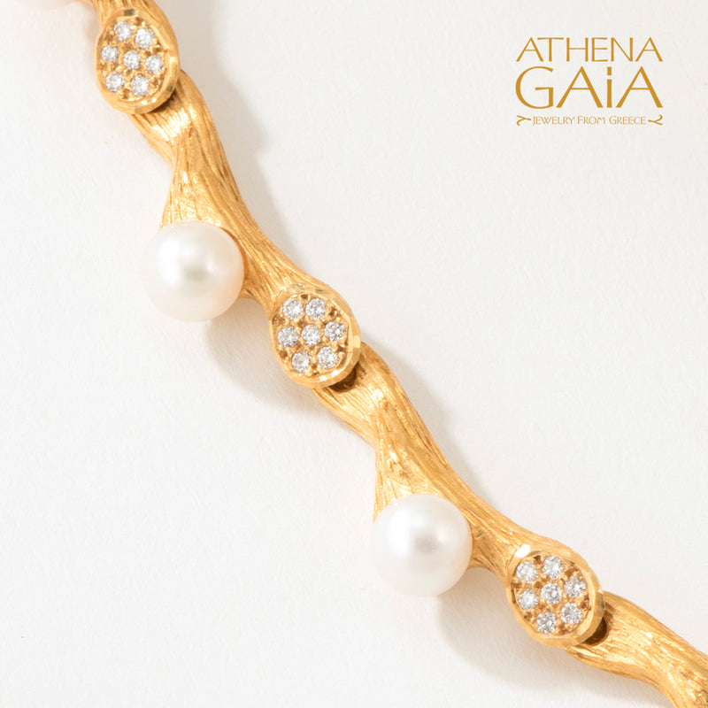 Four Seasons Full Winter Pearl Necklace - 18k Gold - Pearl Necklace