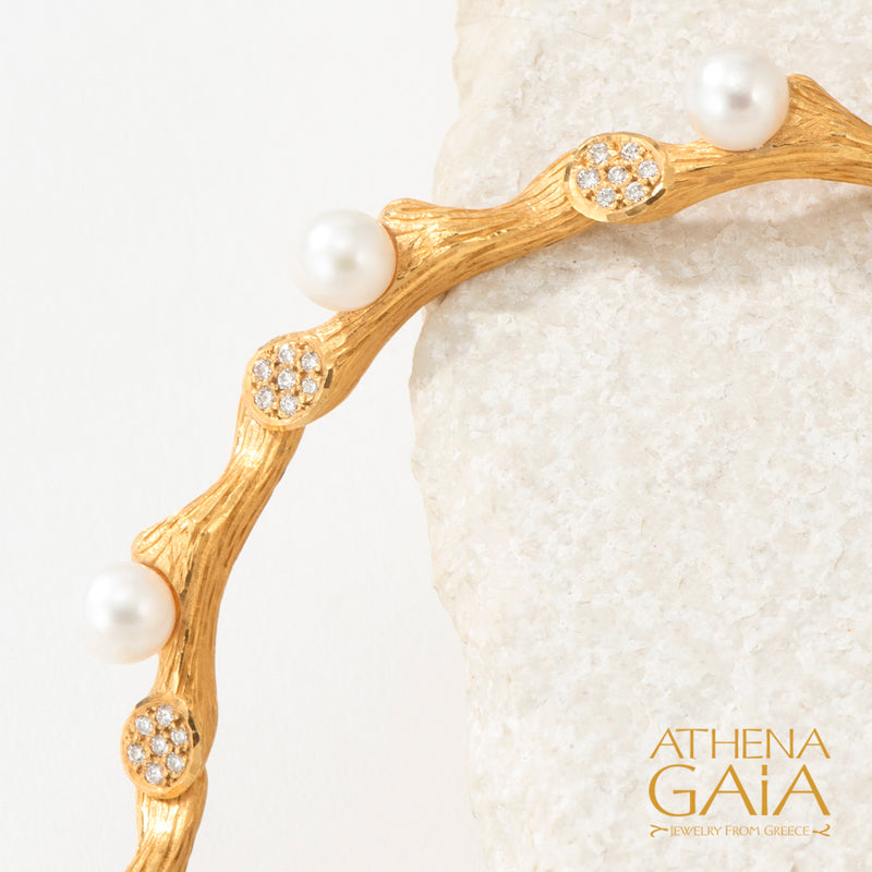 Four Seasons Full Winter Pearl Necklace - 18k Gold - Pearl Necklace