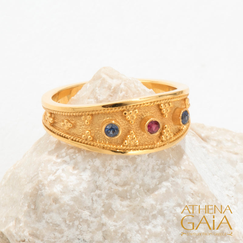 Graduated Band Ring - 18k Gold Ring - Stackable Ring