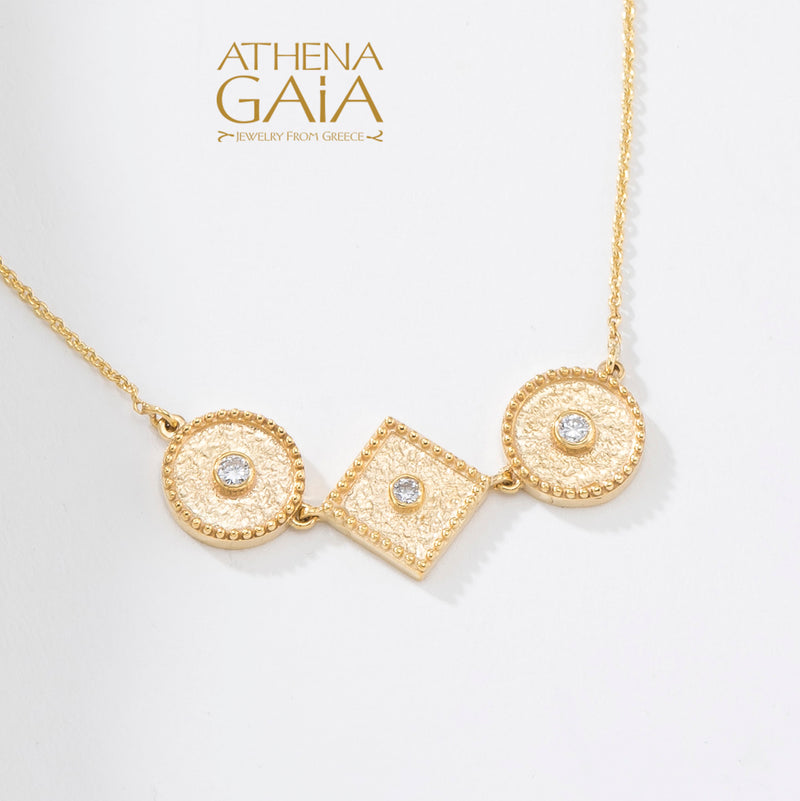 Geometric Light Necklace - 18k Gold Necklace