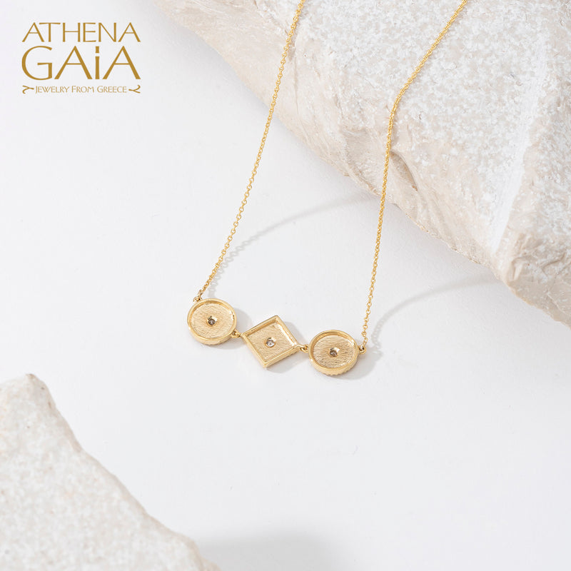 Geometric Light Necklace - 18k Gold Necklace