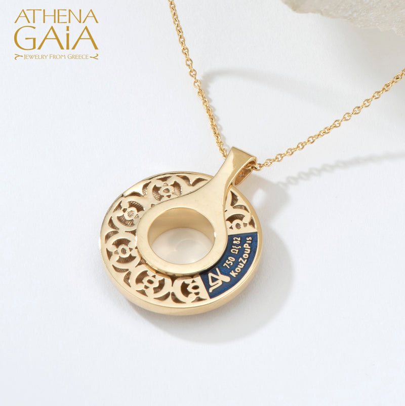 Eternal Diamond 9 Pendant Necklace - 18k Gold