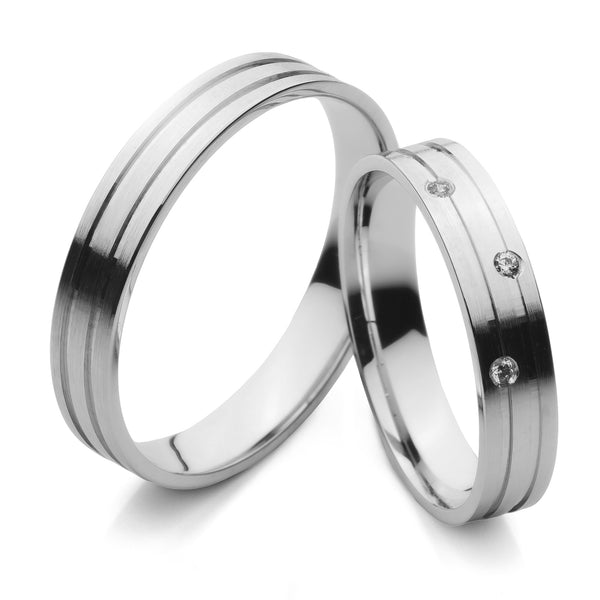 Al'Oro Wedding Band Set (4219) Athena Gaia Greek Jewelry