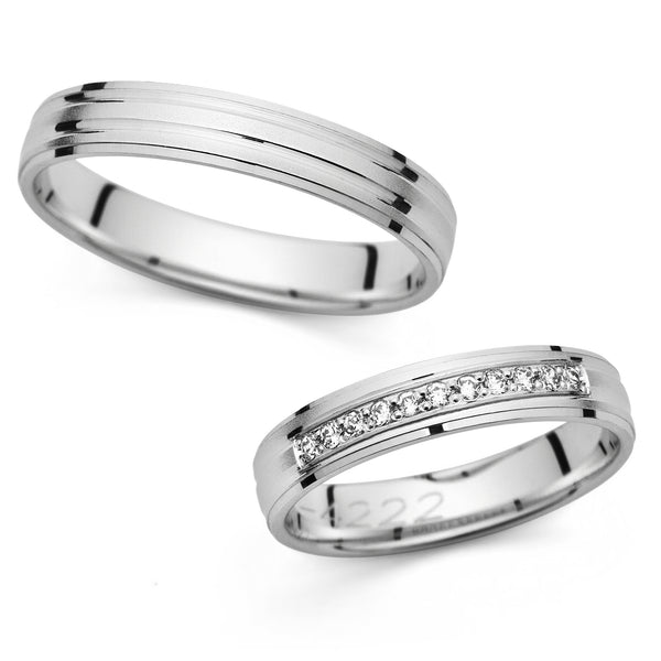Al'Oro Wedding Band Set (4222) Athena Gaia Greek Jewelry