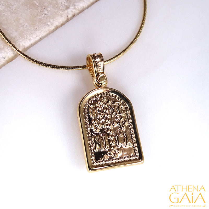 ICXC NIKA Jesus Aedicula Konstantinata Cross - 14k Gold