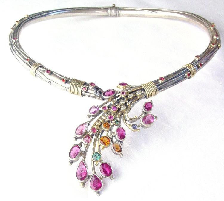 Evangelatos Weeping Bouquet Necklace