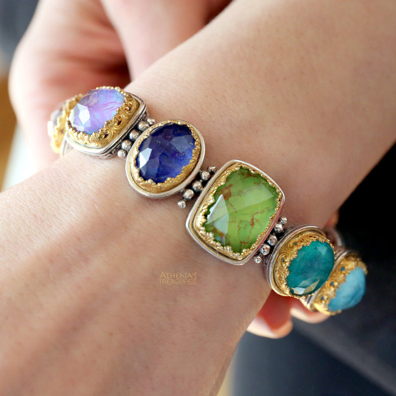 Pop Rocks Mixed Link Bracelet - 18k Gold & Sterling Silver Bracelet