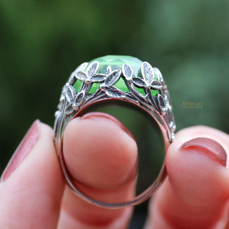 Pop Rocks Orthogonio Ivy Ring - Sterling Silver Ring - Cocktail Ring