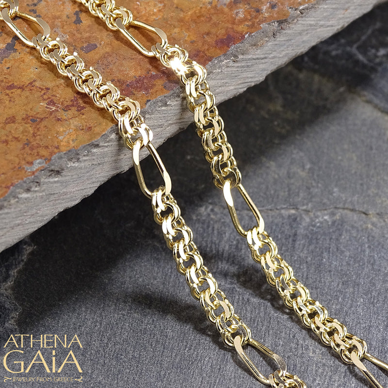 14k Gold Russian Figaro Chain