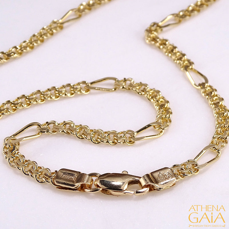 14k Gold Russian Figaro Chain