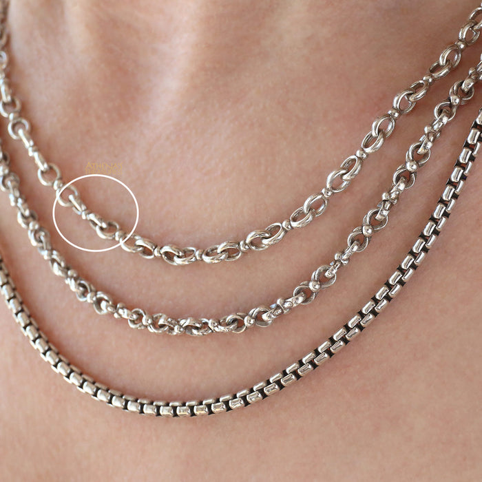 Sterling Silver Double Loop Chain