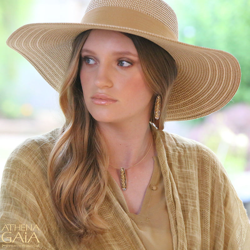 Argonaut Full Earrings - Gold Plated Sterling Silver - French Wire Earrings