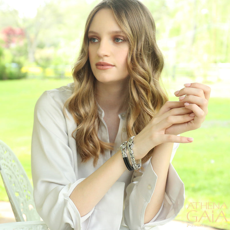 Heracles Knot Byzantine Chain Bracelet - Sterling Silver Bracelet