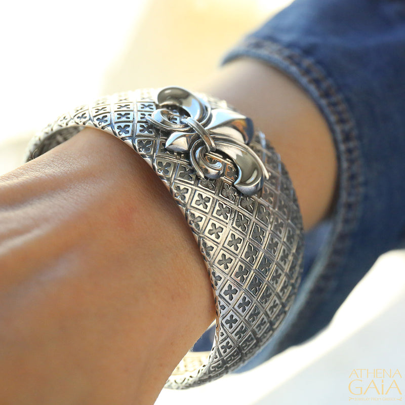 The Sun King Bracelet - Sterling Silver - Cuff Bracelet