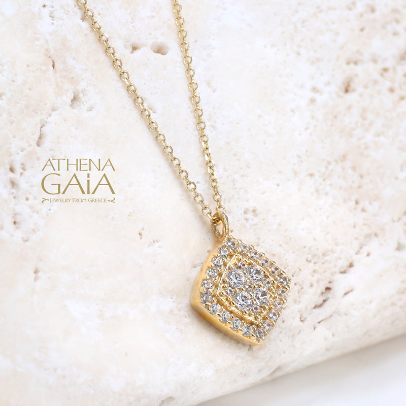 Tetra Bright Spot Necklace - 14k Gold Necklace