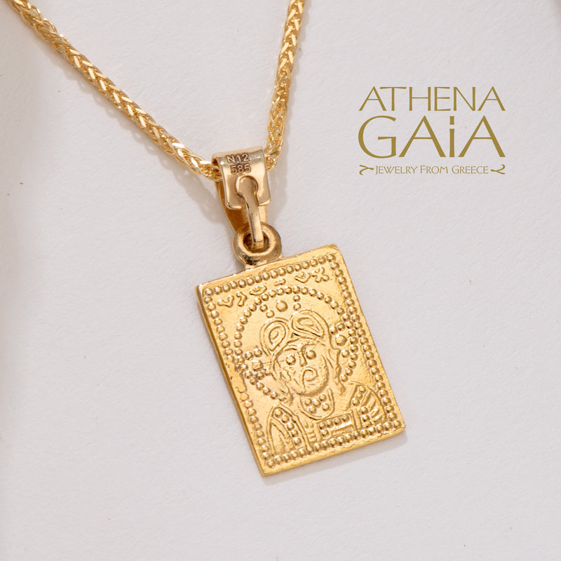 Justinian and Theodora (Small) - 14k Gold - Tablet Konstantinata