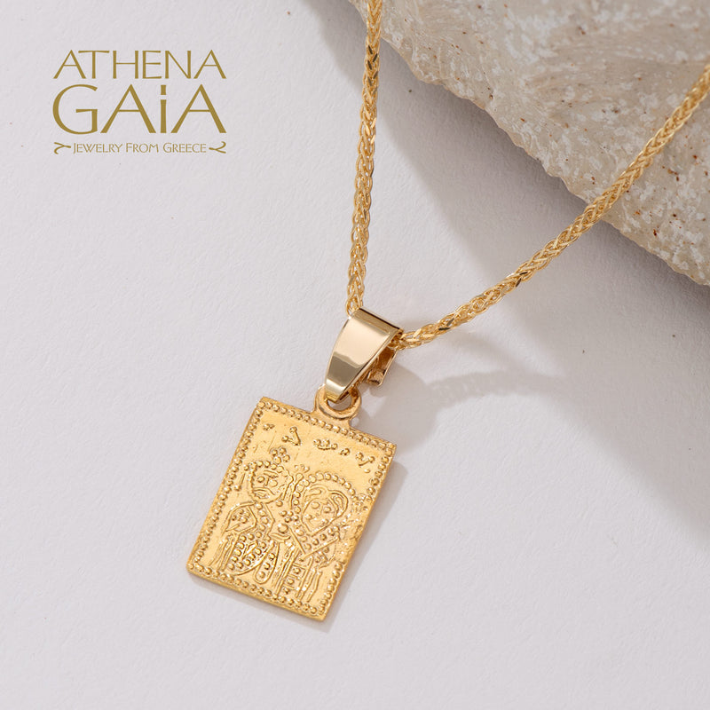 Justinian and Theodora (Small) - 14k Gold - Tablet Konstantinata