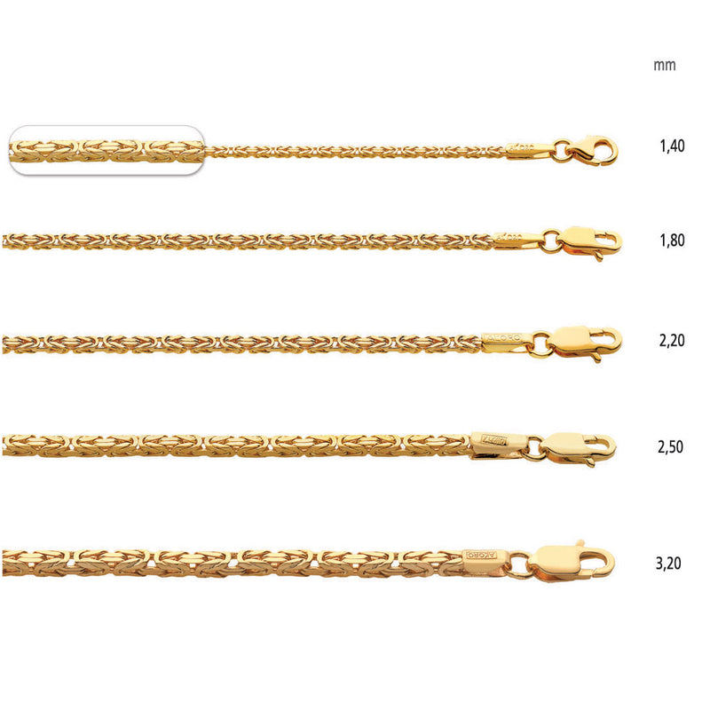 14k Gold Byzantine Chain