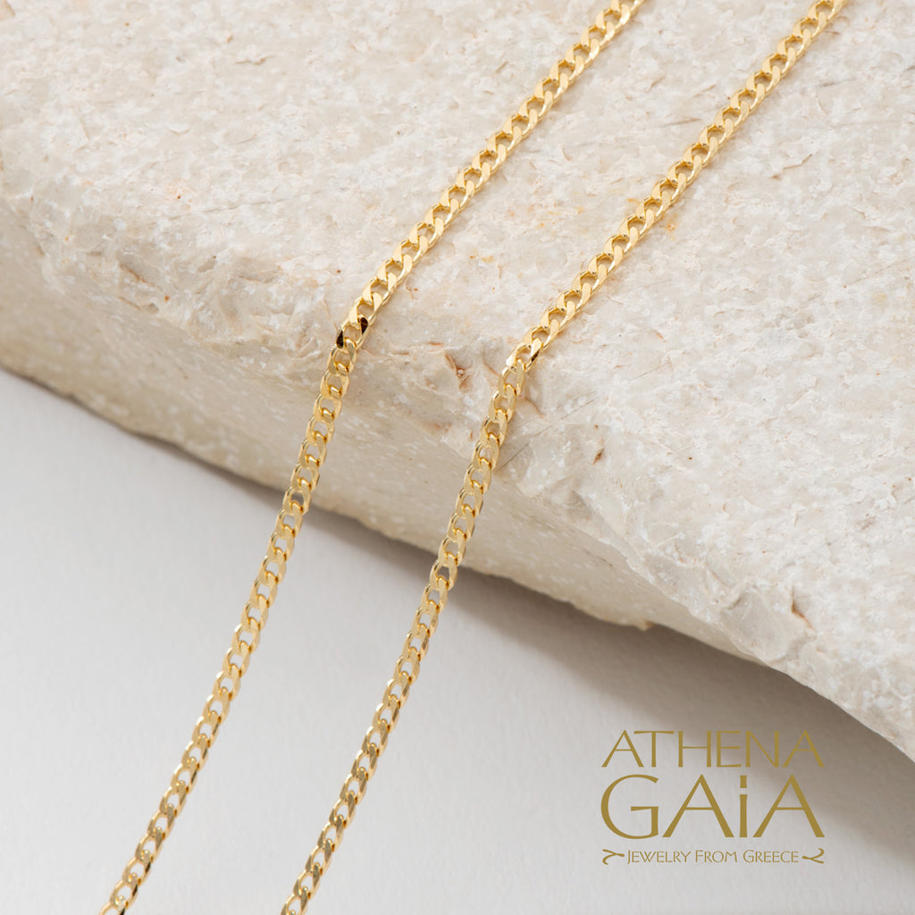 Al'Oro Classic Curb 14k Gold Chain (In-Stock)