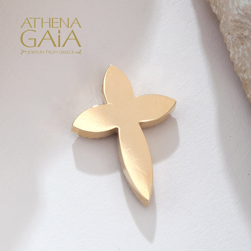Bursting Bow Cross - 14k Gold - Orthodox Cross