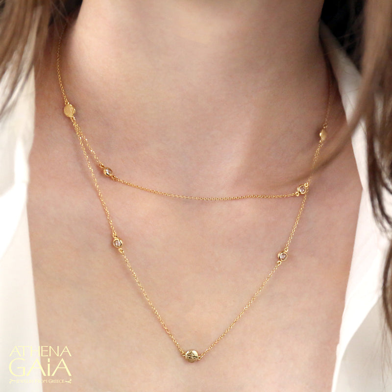 Double Strand Pebbles and Stones Necklace (In-Stock)